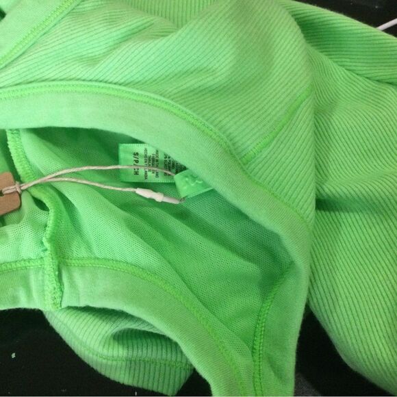 SKIMS Cotton Rib Neon Green Romper Kylie Jenner - Picture 9 of 9